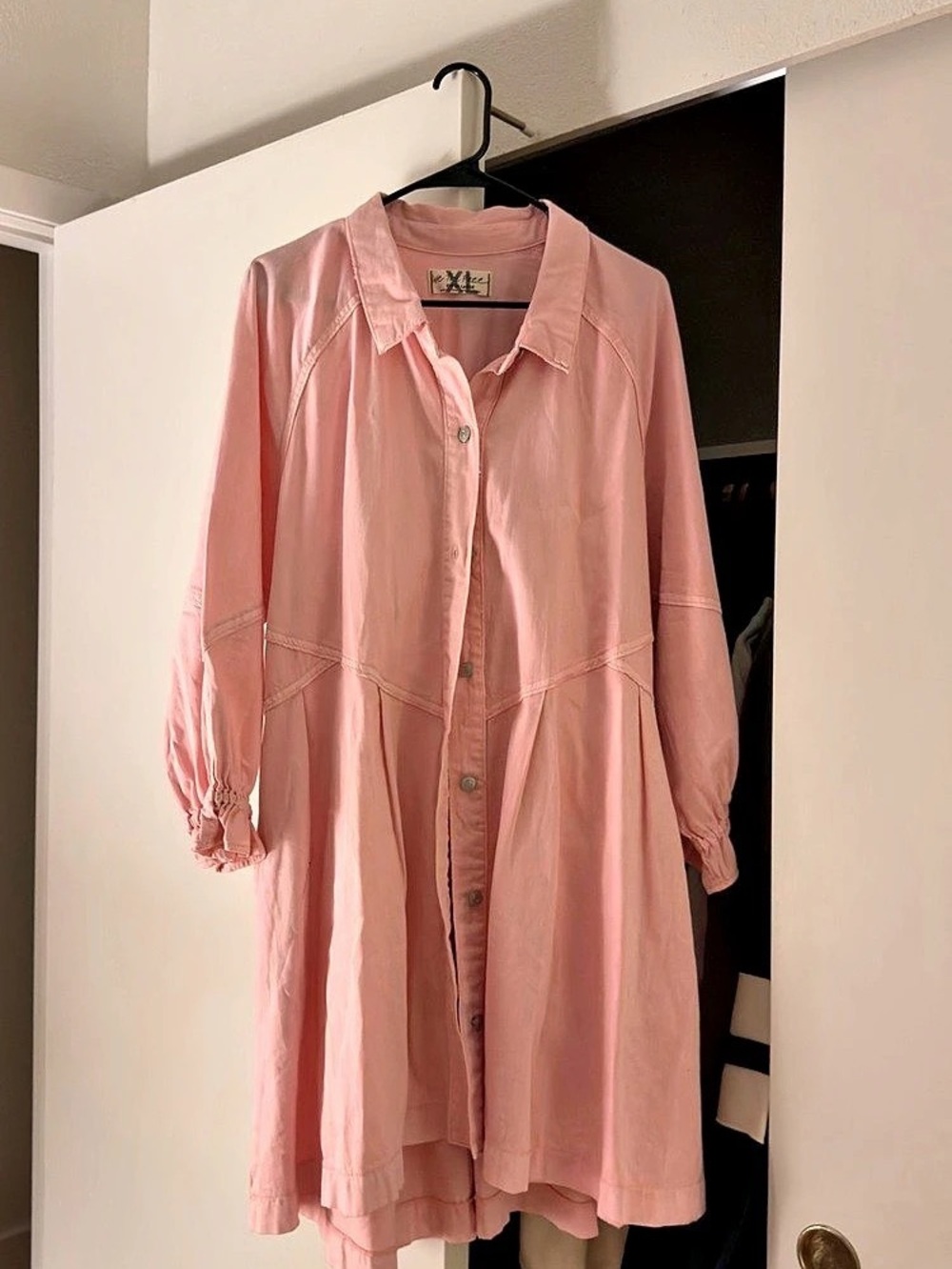 Free people Pink Shirt Dress Size Medium NWT